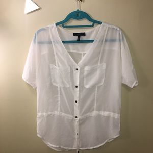 See-through white blouse